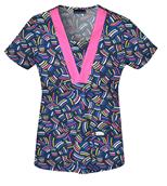 Rainbow Geo Deep V-Neck Top 